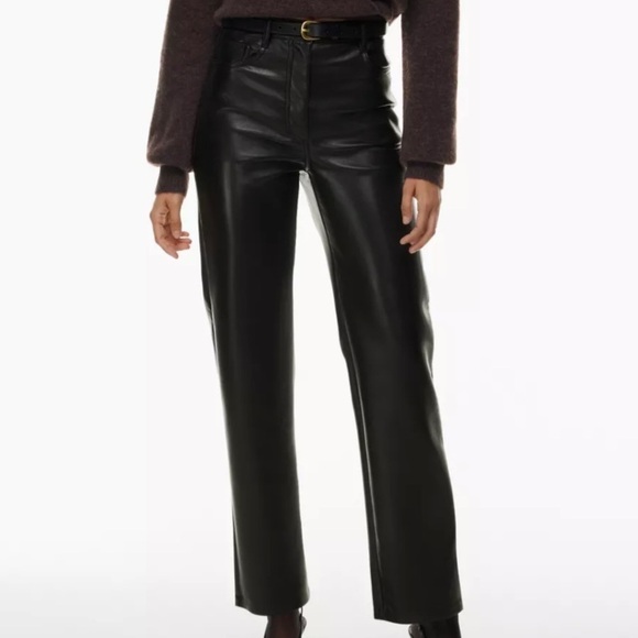 Aritzia Wilfred Melina vegan leather pants 00 - Picture 2 of 14